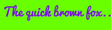 Image with Font Color 8000FF and Background Color 69FF00